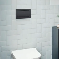 Geberit Alpha01 Square Dual Flush Plate - Matt Black -Victorian Plumbing Store 115.055.14.1 3