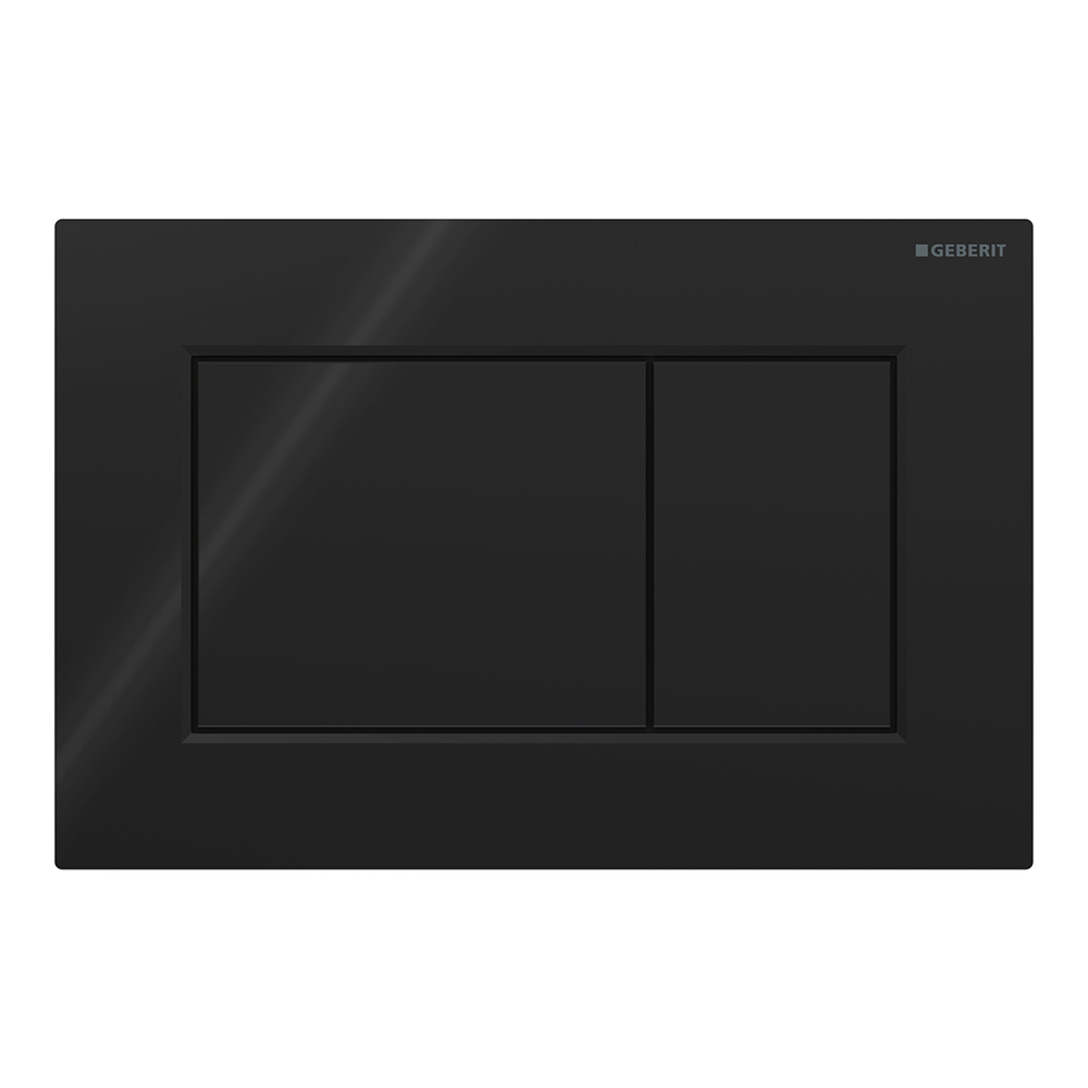 Geberit Sigma01 Square Dual Flush Plate - Black 1 Geberit Sigma01 Square Dual Flush Plate - Black