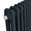 Keswick 600 X 605mm Cast Iron Style Traditional 2 Column Anthracite Radiator