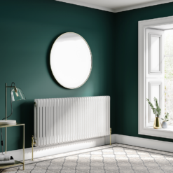 Keswick 600 X 1370mm Cast Iron Style Traditional 2 Column White Radiator -Victorian Plumbing Store 2cwh6x1340 l2