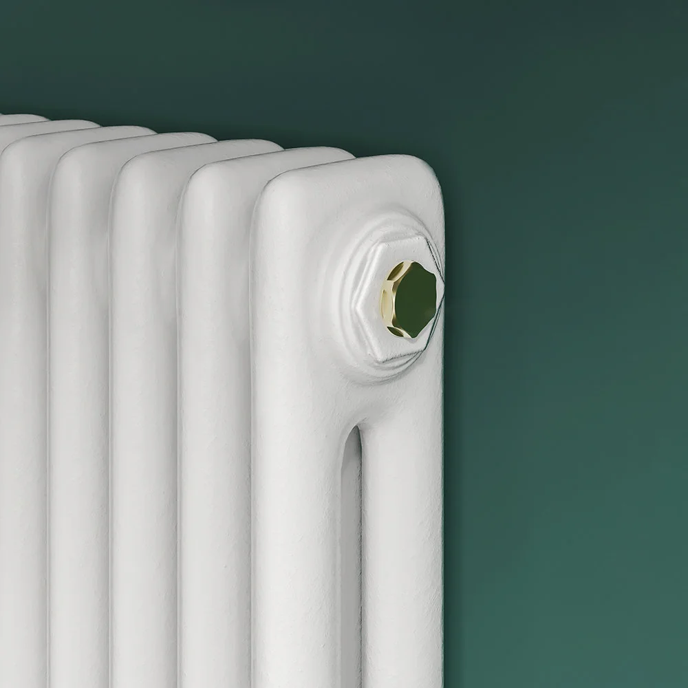 Keswick 1800 X 470mm Cast Iron Style Traditional 2 Column White Radiator 2 Keswick 1800 X 470mm Cast Iron Style Traditional 2 Column White Radiator - Image 2