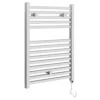 E-Cube Electric Only Heated Towel Rail - W500mm X H690mm - Chrome