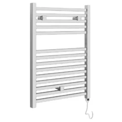 E-Cube Electric Only Heated Towel Rail - W500mm X H690mm - Chrome