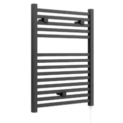 E-Cube Electric Only Heated Towel Rail - W500mm X H690mm - Anthracite Grey