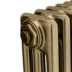 Keswick 600 X 425mm Cast Iron Style Traditional 3 Column Antique Brass Radiator -Victorian Plumbing Store 3ck06ab d1