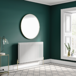 Keswick 600 X 1010mm Cast Iron Style Traditional 3 Column White Radiator -Victorian Plumbing Store 3cwh6x999 l1