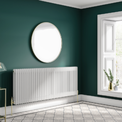 Keswick 600 X 1550mm Cast Iron Style Traditional 3 Column White Radiator -Victorian Plumbing Store 3cwz6x1578 l2