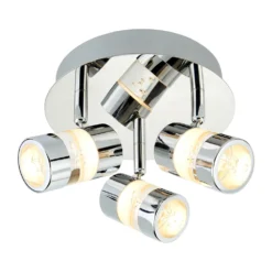 Searchlight Bubbles Chrome 3 LED Ceiling Spotlight With Acrylic Bubbles Effect