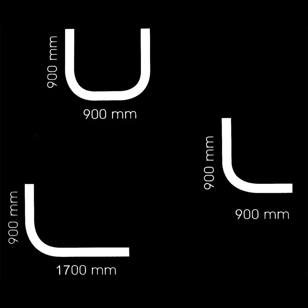 Aqualona Profile Shower Curtain Track And Hooks - Chrome 2 Aqualona Profile Shower Curtain Track And Hooks - Chrome - Image 2