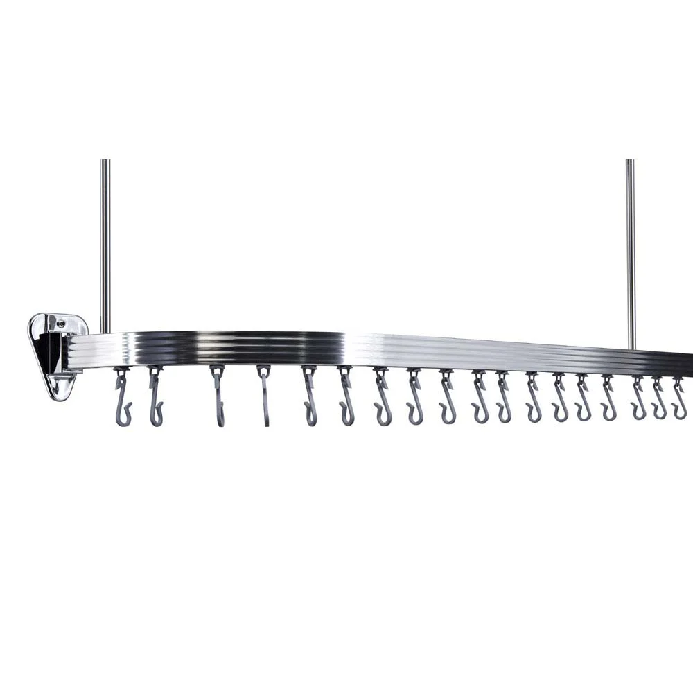 Aqualona Profile Shower Curtain Track And Hooks - Chrome 1 Aqualona Profile Shower Curtain Track And Hooks - Chrome