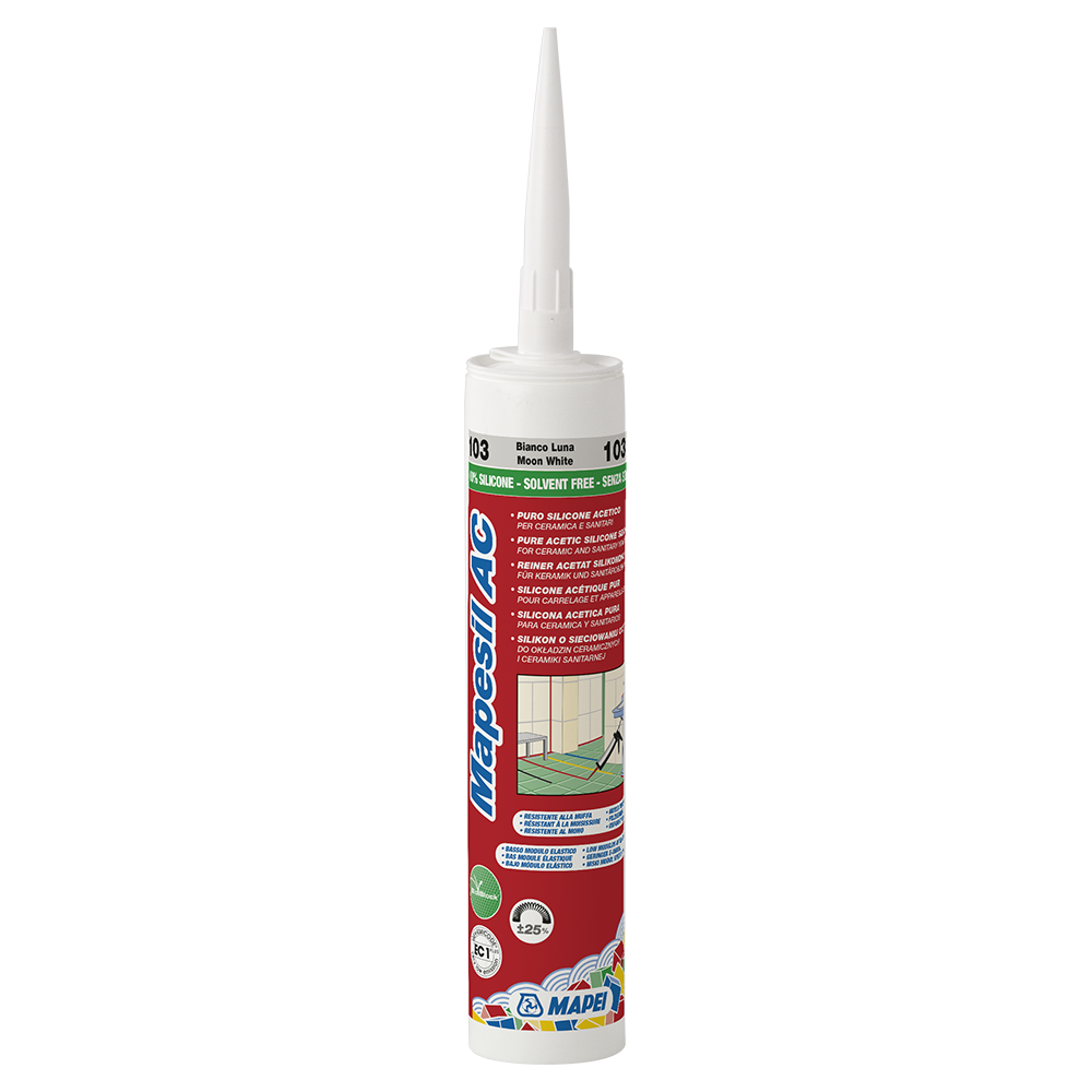 Mapei Mapesil AC Anti-Mould Silicone Sealant 310ml 1 Mapei Mapesil AC Anti-Mould Silicone Sealant 310ml