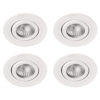 4 X Ellis & Co IP65 White Round Tiltable Bathroom Downlights