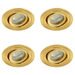 4 X Ellis & Co IP65 Satin Brass Round Tiltable Bathroom Downlights 9 4 X Ellis & Co IP65 Satin Brass Round Tiltable Bathroom Downlights -Victorian Plumbing Store 4xrv842bra l