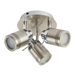 Searchlight Samson Satin Silver 3 Light Ceiling Mounted Spotlights -Victorian Plumbing Store 6603ss d1