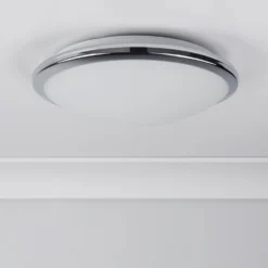 Searchlight Chrome LED Flush Light With Frosted Glass Shade -Victorian Plumbing Store 793830cc d1