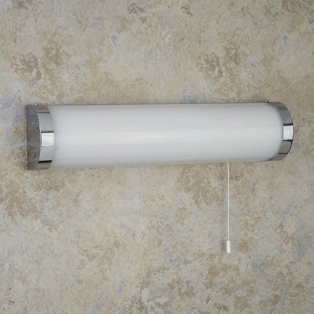 Searchlight Poplar Chrome 2 Light Wall Light With White Glass Tube 3 Searchlight Poplar Chrome 2 Light Wall Light With White Glass Tube - Image 3