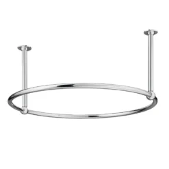 Chatsworth Traditional 850mm Chrome Double Support Circular Shower Curtain Rail 5 Chatsworth Traditional 850mm Chrome Double Support Circular Shower Curtain Rail -Victorian Plumbing Store ab4001 detail1