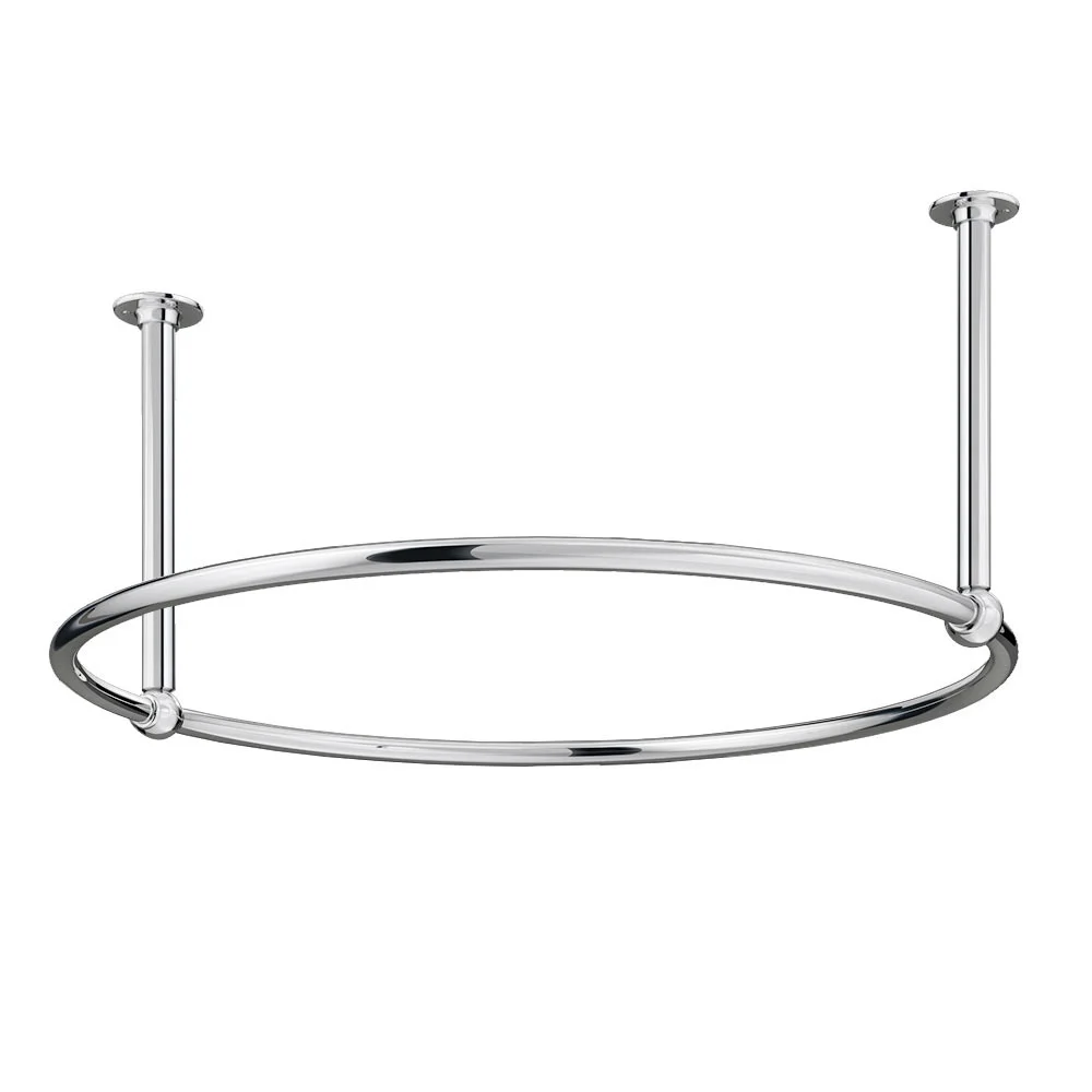 Chatsworth Traditional 850mm Chrome Double Support Circular Shower Curtain Rail 3 Chatsworth Traditional 850mm Chrome Double Support Circular Shower Curtain Rail - Image 3
