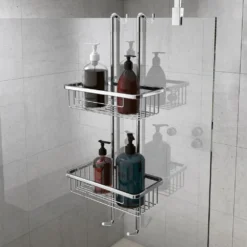 Alberta 2 Tier Hanging Shower Caddy - Chrome