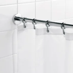 Croydex Contemporary Luxury Chrome Round Shower Curtain Rod 7 Croydex Contemporary Luxury Chrome Round Shower Curtain Rod -Victorian Plumbing Store ad116541 l2