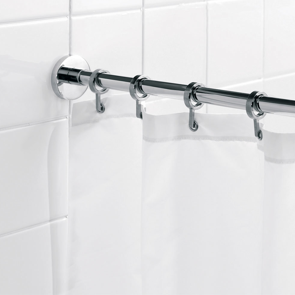 Croydex Contemporary Luxury Chrome Round Shower Curtain Rod 4 Croydex Contemporary Luxury Chrome Round Shower Curtain Rod - Image 4