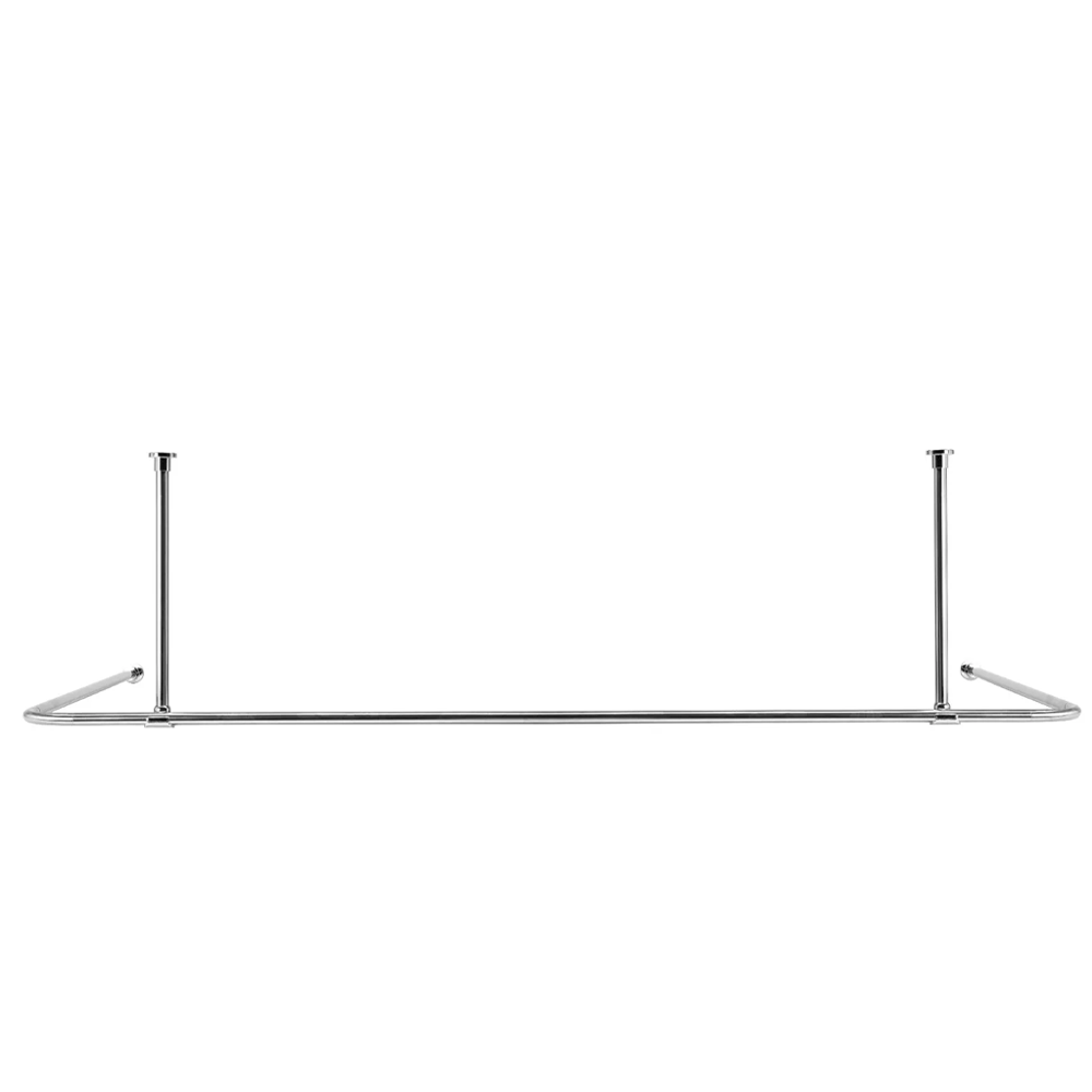Croydex Premier U-shaped Shower Cubicle Rod - Chrome 4 Croydex Premier U-shaped Shower Cubicle Rod - Chrome - Image 4