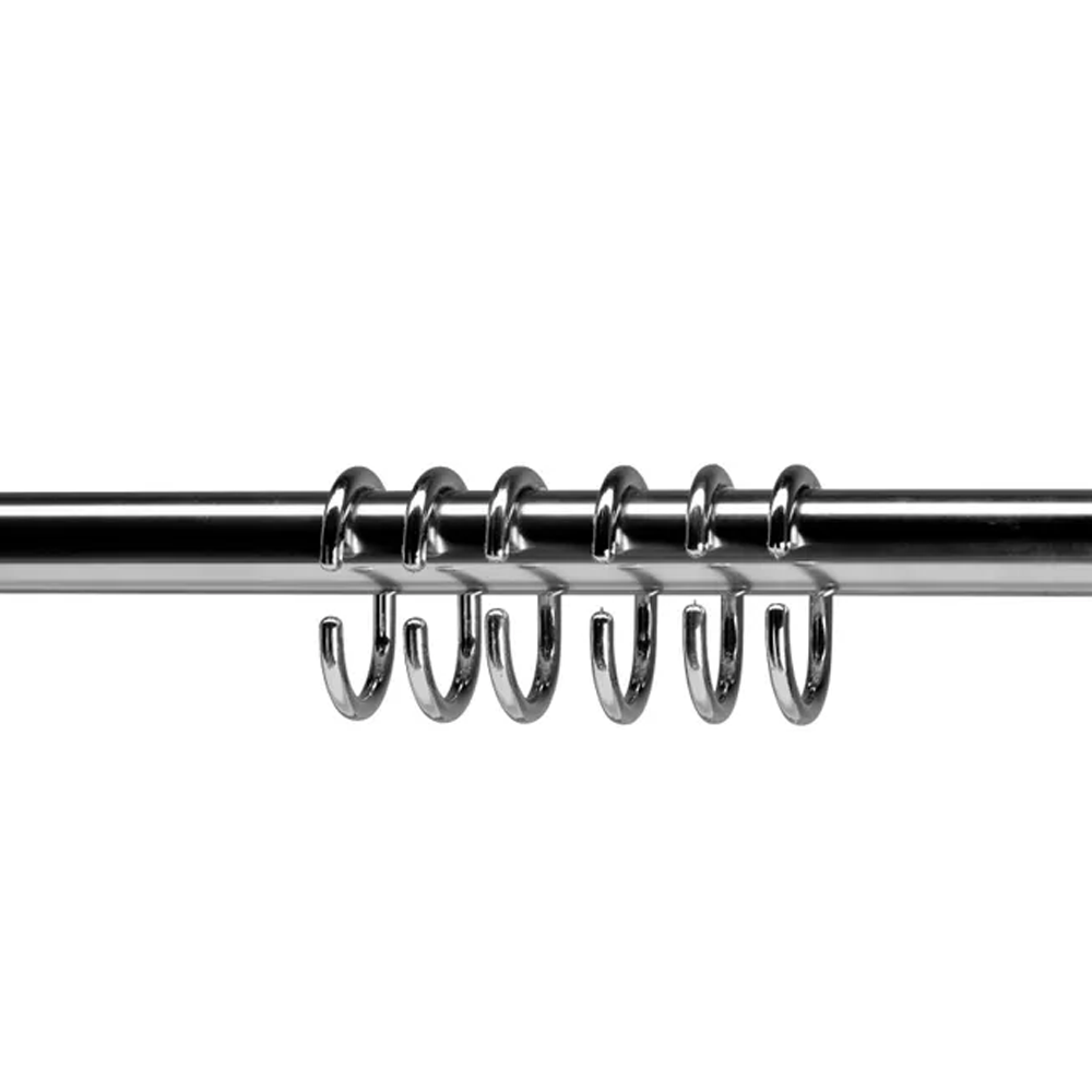 Croydex Premier U-shaped Shower Cubicle Rod - Chrome 1 Croydex Premier U-shaped Shower Cubicle Rod - Chrome