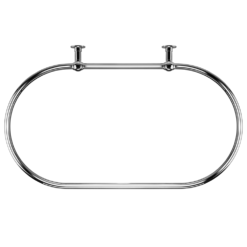 Croydex Wall Mounted Roll Top Bath Shower Curtain Rail - Chrome -Victorian Plumbing Store ad210241wks l3