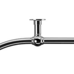 Croydex Wall Mounted Roll Top Bath Shower Curtain Rail - Chrome -Victorian Plumbing Store ad210241wks l6