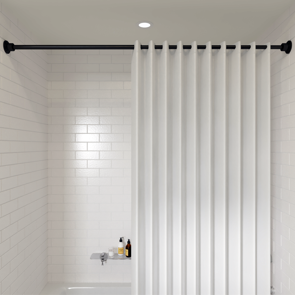 Croydex Stick N Lock Premium Telescopic Rod - Matt Black 7 Croydex Stick N Lock Premium Telescopic Rod - Matt Black - Image 7