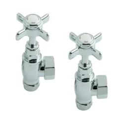 Heritage - Traditional Heated Towel Rail Valves - Chrome