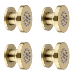 Arezzo Brushed Brass Body Jet - 4 X Slim Round Jets 7 Arezzo Brushed Brass Body Jet - 4 X Slim Round Jets -Victorian Plumbing Store arz4jbb l3