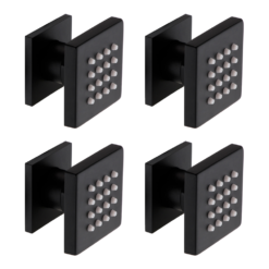 Arezzo Matt Black Body Jet - 4 X Slim Square Jets