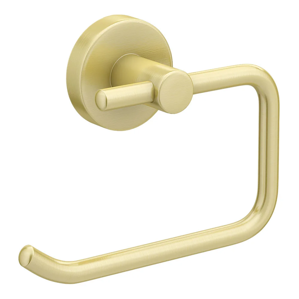 Arezzo Brushed Brass Round Toilet Roll Holder 3 Arezzo Brushed Brass Round Toilet Roll Holder - Image 3