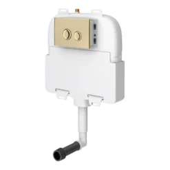 Arezzo Compact Concealed Cistern With Gold Flush Plate - Round Buttons 9 Arezzo Compact Concealed Cistern With Gold Flush Plate - Round Buttons -Victorian Plumbing Store azccgld l2