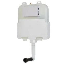 Arezzo Compact Concealed Cistern With Gold Flush Plate - Round Buttons