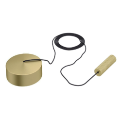 Arezzo Light Pull Cord Switch With Brushed Brass Knurled Handle