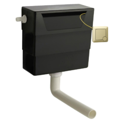 Arezzo Concealed WC Cistern With Brushed Brass Square Flush Plate -Victorian Plumbing Store azsqbbpk l3