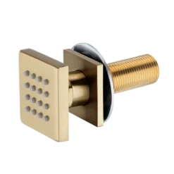 Arezzo Brushed Brass Body Jet - 1 X Slim Square Jet