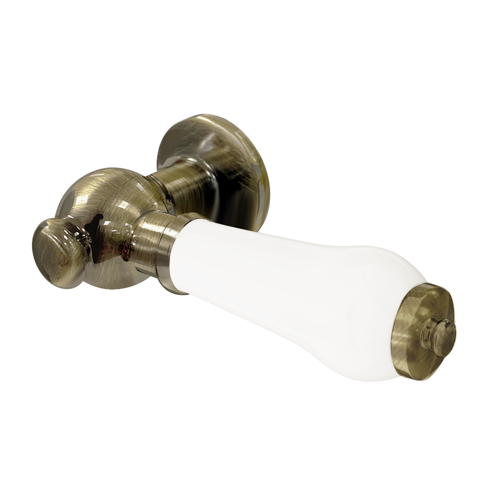 Chatsworth Ceramic Cistern Lever White & Antique Brass 2 Chatsworth Ceramic Cistern Lever White & Antique Brass - Image 2