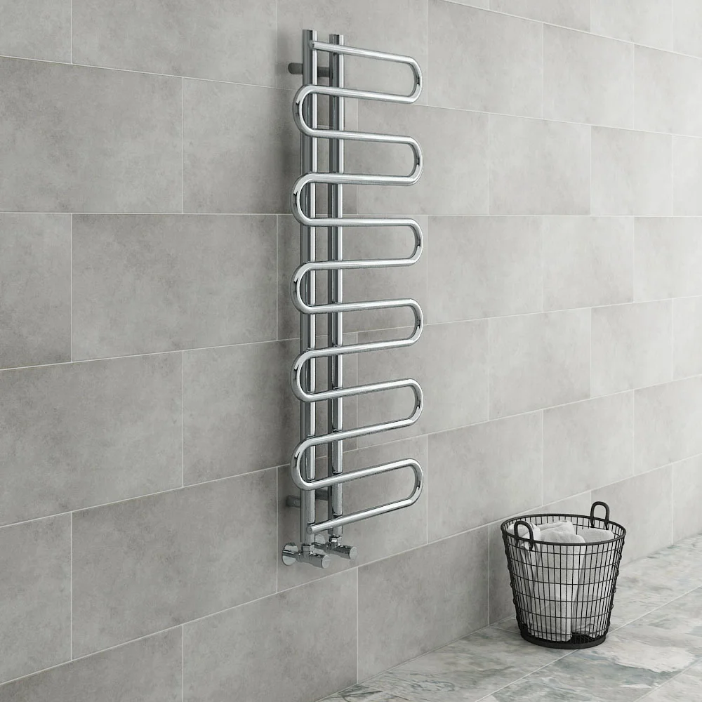 Kai Designer Heated Towel Rail 1310mm X 500mm Chrome 1 Kai Designer Heated Towel Rail 1310mm X 500mm Chrome