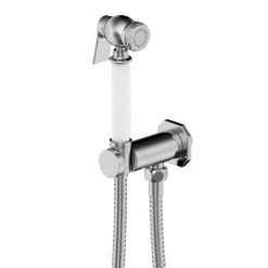 Chatsworth Traditional Douche Shower Spray Kit With Outlet Elbow Wall Bracket And Hose Chrome