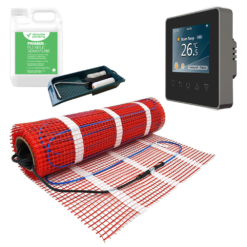 Caldo Underfloor Heating Kit W. WiFi Programmable Black Timerstat Bundle - Various Sizes -Victorian Plumbing Store cl81b1 l2 1