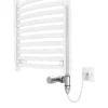 Monza 500 X 1120mm Oval Heated Towel Rail (incl. Valves + Electric Heating Kit)