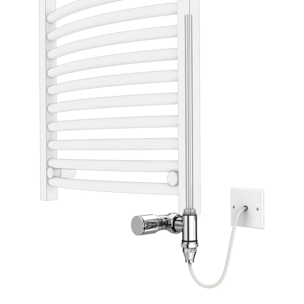 Monza 500 X 1120mm Oval Heated Towel Rail (incl. Valves + Electric Heating Kit) 1 Monza 500 X 1120mm Oval Heated Towel Rail (incl. Valves + Electric Heating Kit)