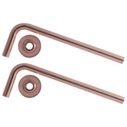 Arezzo Curved Pair Angled Rose Gold 15mm Pipe Kit For Radiator Valves -Victorian Plumbing Store crvrogpk d2