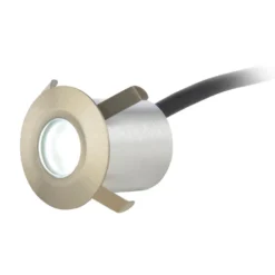 Ellis & Co Recessed Satin Nickel Circular Deck/Plinth LED Light -Victorian Plumbing Store cul 26465 ww