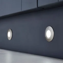 Ellis & Co Recessed Satin Nickel Circular Deck/Plinth LED Light -Victorian Plumbing Store cul 26465 ww 6