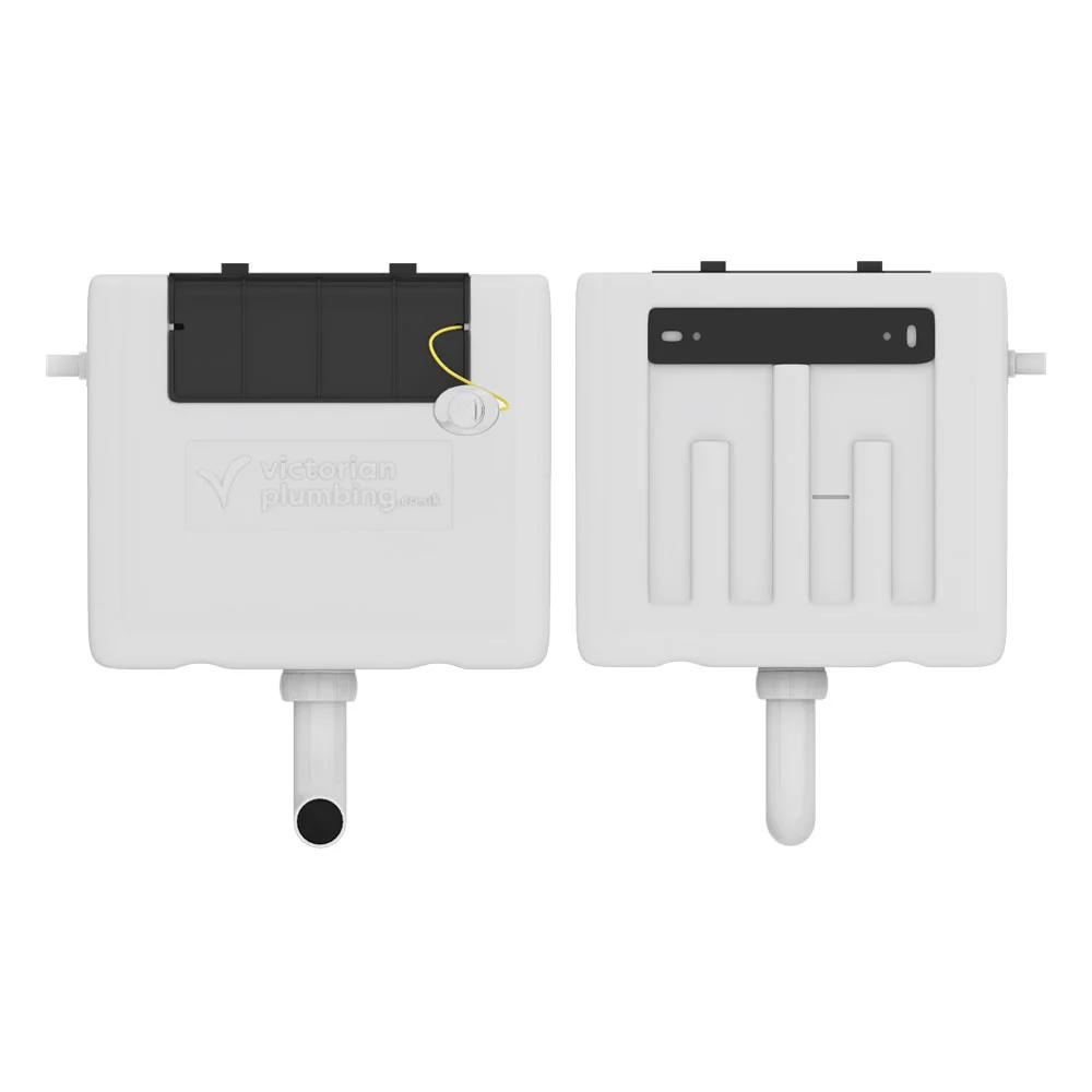 Cruze Dual Flush Concealed WC Cistern Incl. Large Matt Black Push Button Plate 2 Cruze Dual Flush Concealed WC Cistern Incl. Large Matt Black Push Button Plate - Image 2