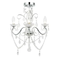 Vela 3 Light Bathroom Chandelier - IP44 Rated (SPA-20182-CHR)